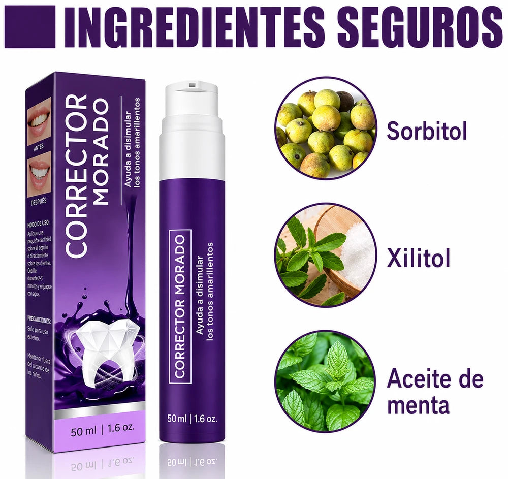 CREMA MORADA BLANQUEADOR DENTAL