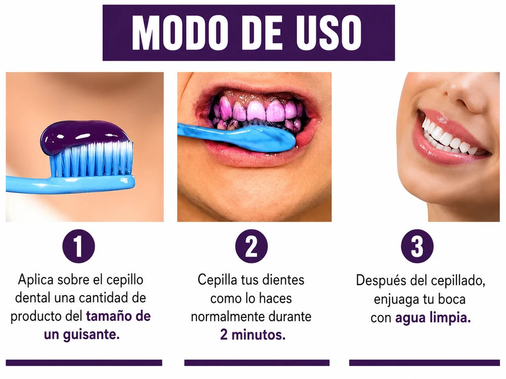 CREMA MORADA BLANQUEADOR DENTAL