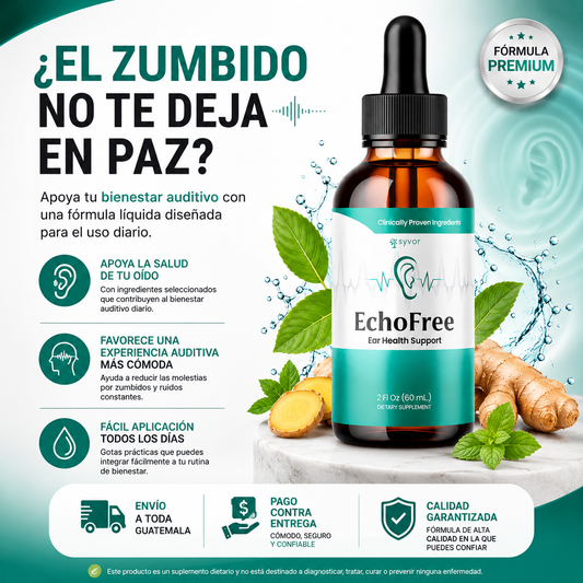 EchoFree™ | Recupera la tranquilidad que el zumbido no te deja disfrutar.